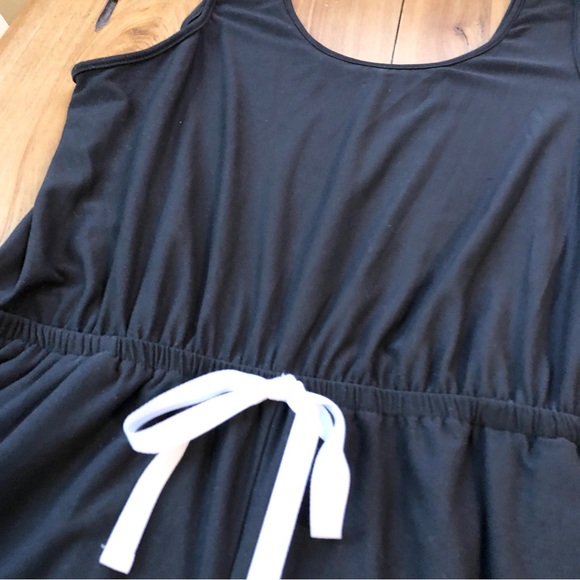 Terra & Sky Black Sleeveless Shorts Romper with Pockets - Picture 4 of 10